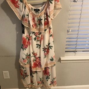Floral Off The Shoulder Midi Dress